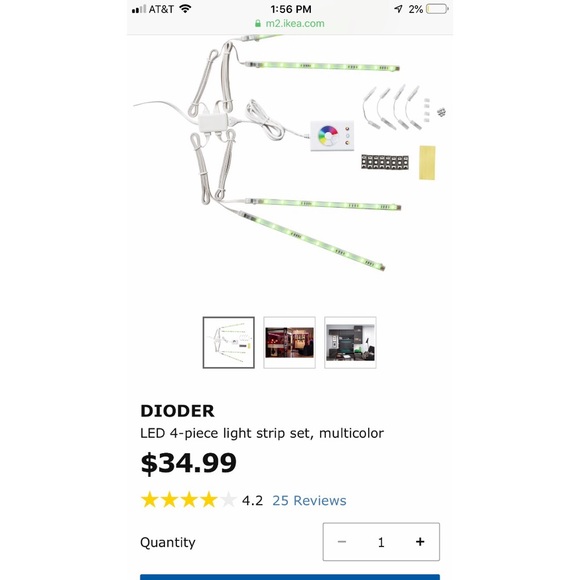 Ikea Led Light Strips Set Of 3